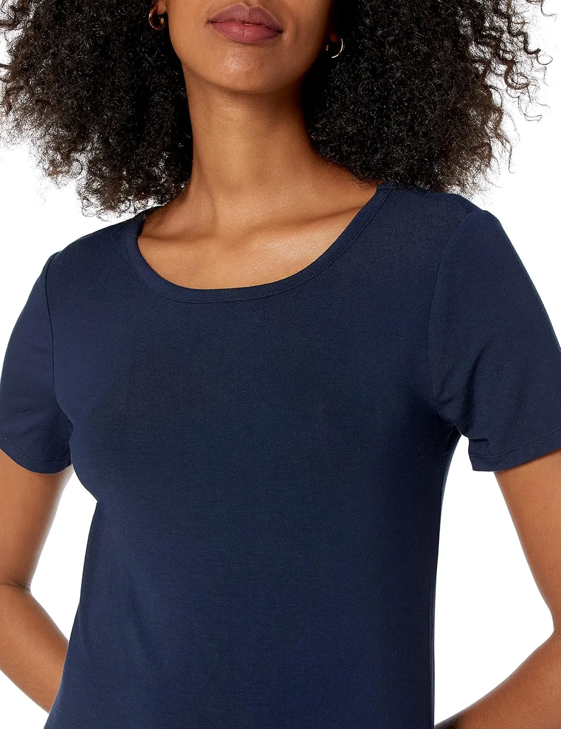 Amazon Essentials Women's Jersey Standard-Fit Short-Sleeve Crewneck Side Slit Maxi Dress (Previously Daily Ritual)