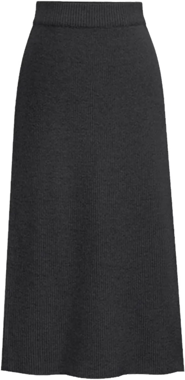 Autumn Winter Knit Pencil Skirt Women Plus Size High Waist Skirts Womens Knited Split Midi Skirt for Women Autumn