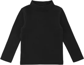 Boys Girls Soft Cotton Long Sleeve Turtleneck Shirts Solid Color Autumn T-Shirt for Kids 2T-8 Years