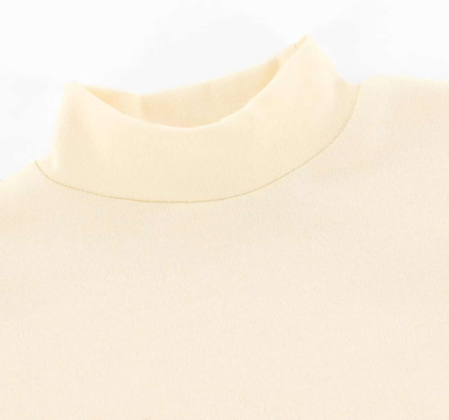 Boys Girls Soft Cotton Long Sleeve Turtleneck Shirts Solid Color Autumn T-Shirt for Kids 2T-8 Years