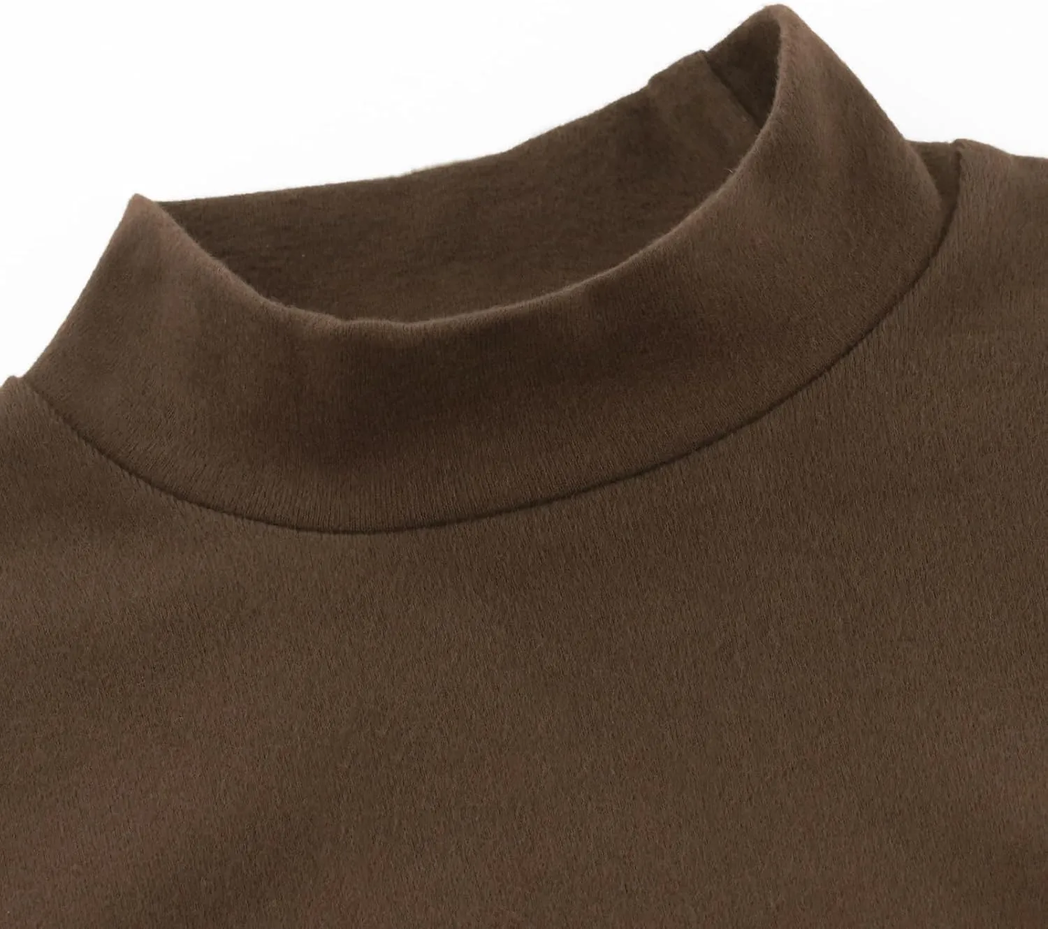 Boys Girls Soft Cotton Long Sleeve Turtleneck Shirts Solid Color Autumn T-Shirt for Kids 2T-8 Years