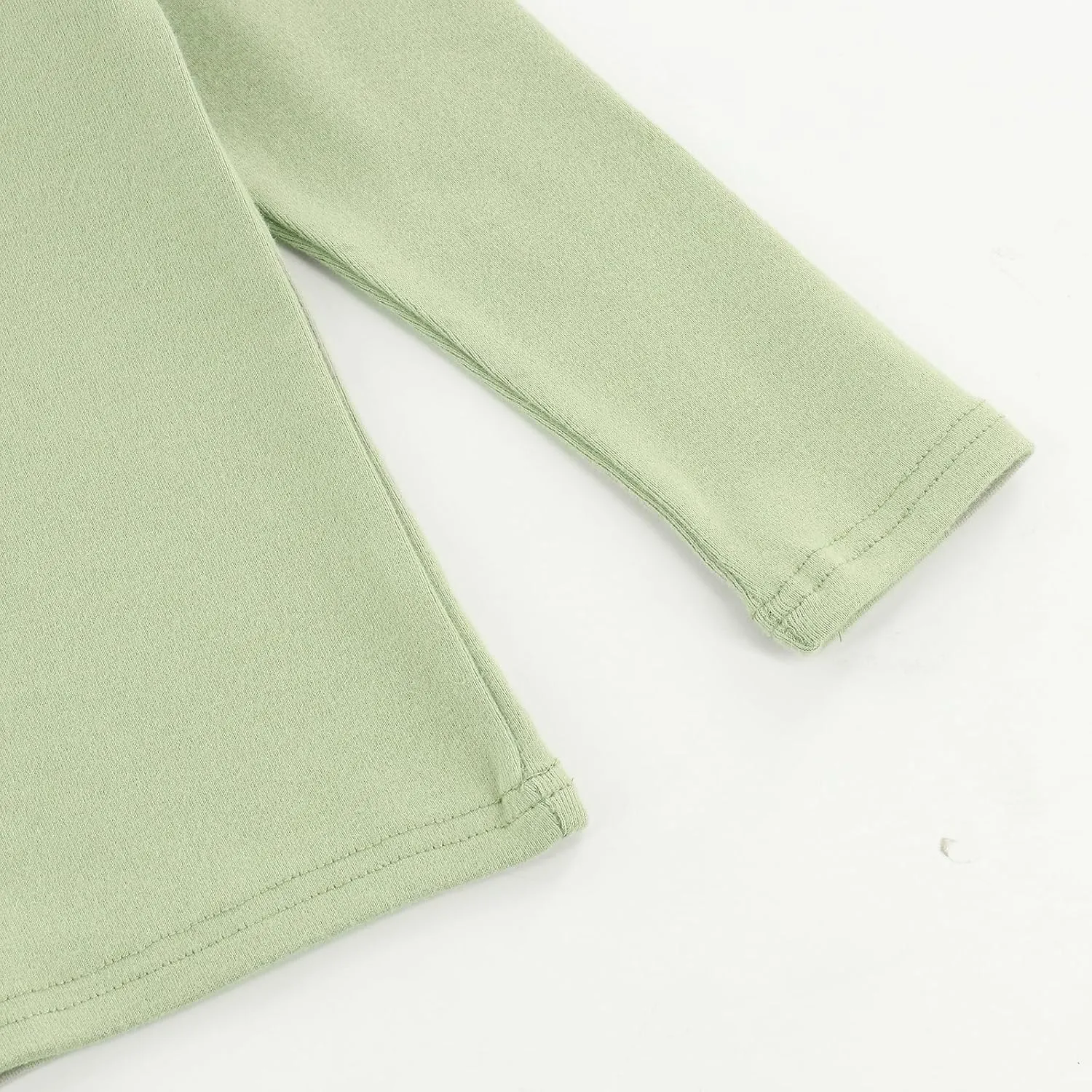 Boys Girls Soft Cotton Long Sleeve Turtleneck Shirts Solid Color Autumn T-Shirt for Kids 2T-8 Years