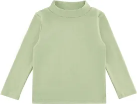 Boys Girls Soft Cotton Long Sleeve Turtleneck Shirts Solid Color Autumn T-Shirt for Kids 2T-8 Years