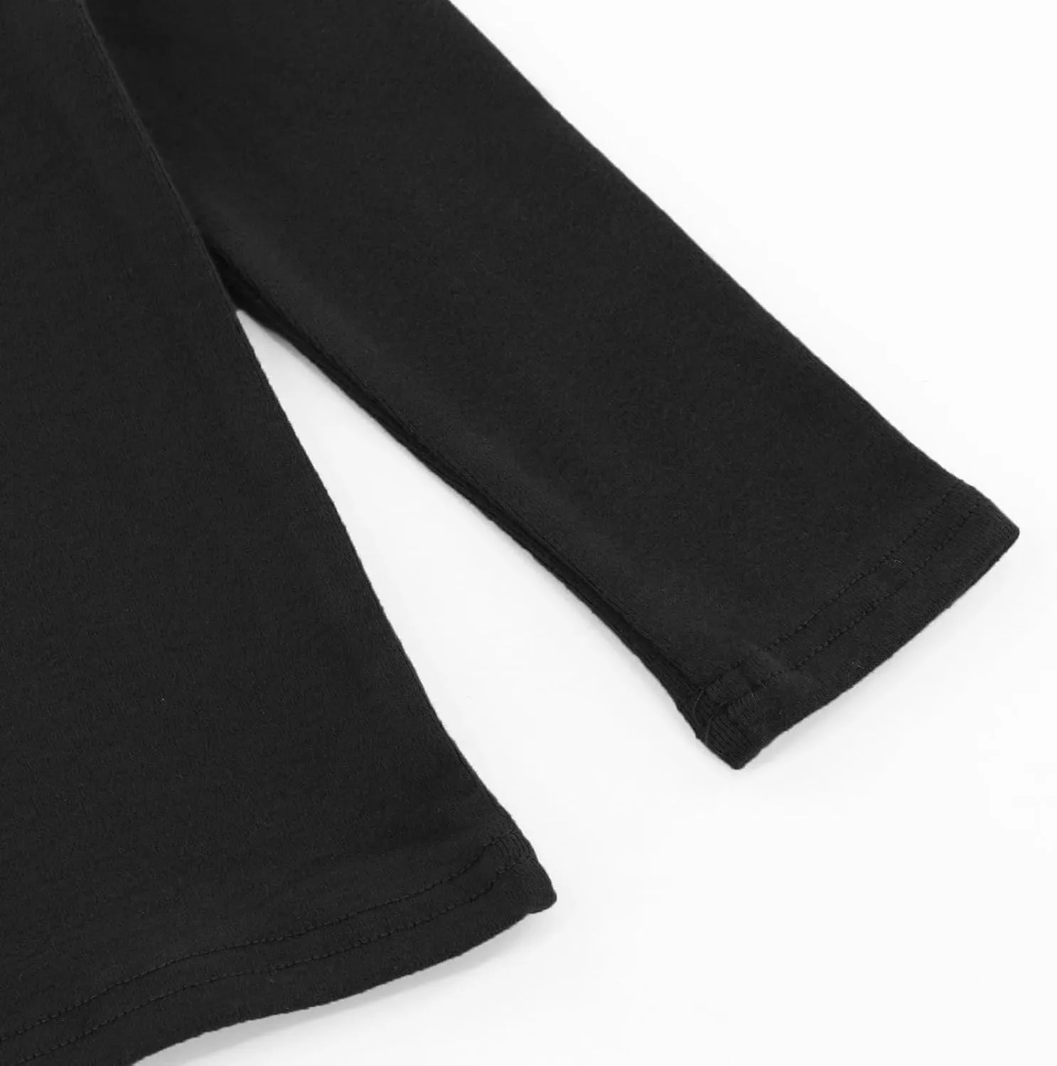 Boys Girls Soft Cotton Long Sleeve Turtleneck Shirts Solid Color Autumn T-Shirt for Kids 2T-8 Years