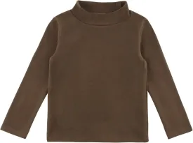 Boys Girls Soft Cotton Long Sleeve Turtleneck Shirts Solid Color Autumn T-Shirt for Kids 2T-8 Years