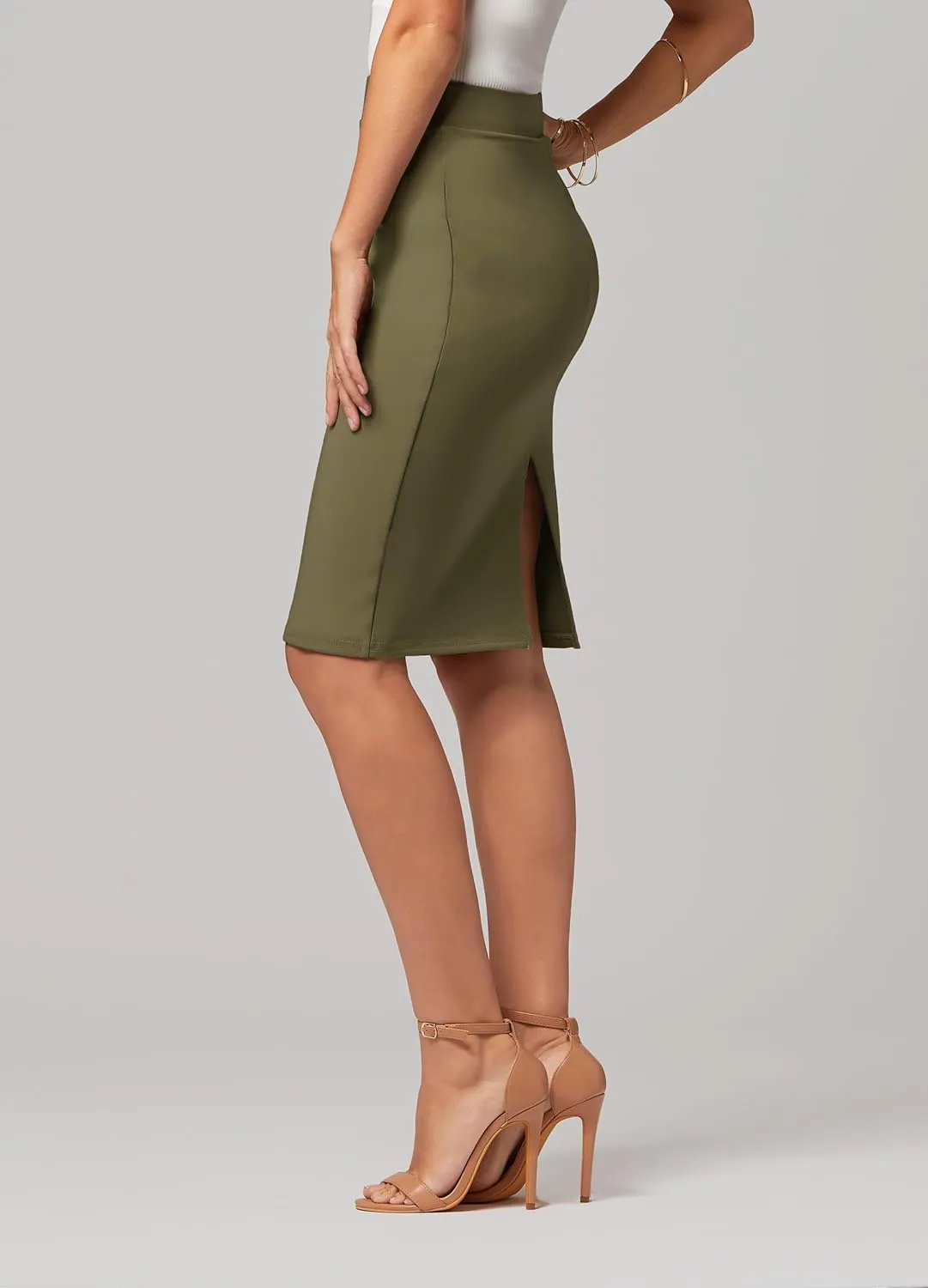 Conceited Skirts for Women - Stretch Pencil Skirt - Wear to Work - Pull On - Midi Length in Regular and Plus Size
