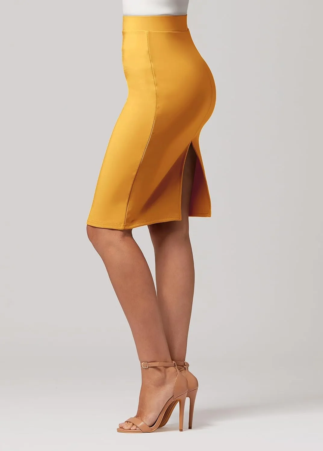 Conceited Skirts for Women - Stretch Pencil Skirt - Wear to Work - Pull On - Midi Length in Regular and Plus Size