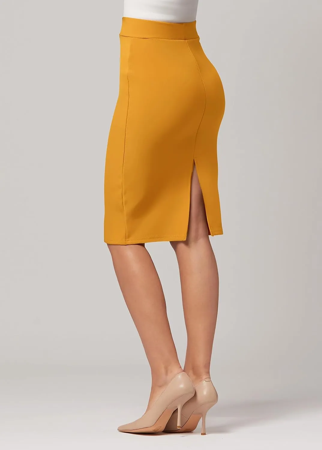 Conceited Skirts for Women - Stretch Pencil Skirt - Wear to Work - Pull On - Midi Length in Regular and Plus Size