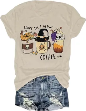 Fall T-Shirt for Women Family Halloween Thanksgiving Tops Cute Autumn Thankful Pumpkin Graphic Tees