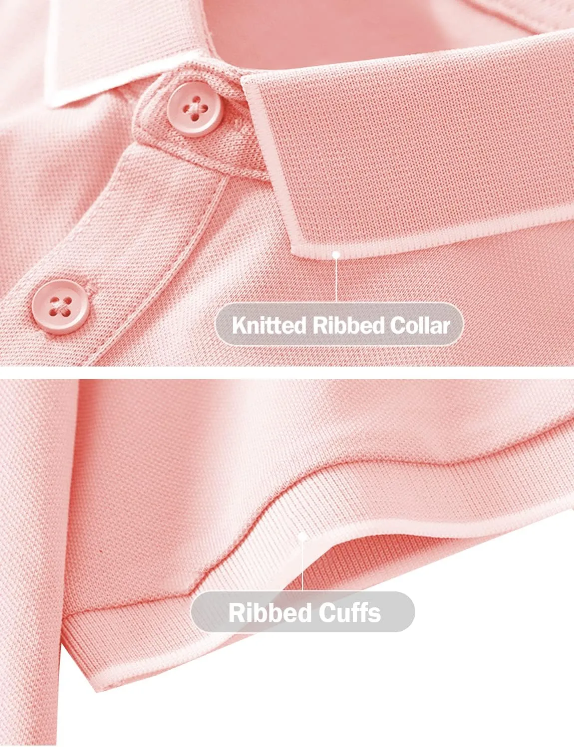 Hiverlay Women Golf Shirts Polo Shirts for Women UPF 50  Lightweight Quick-Dry Collared Tennis Daily Shirts Work Tops