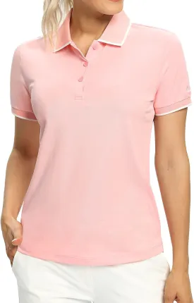 Hiverlay Women Golf Shirts Polo Shirts for Women UPF 50  Lightweight Quick-Dry Collared Tennis Daily Shirts Work Tops