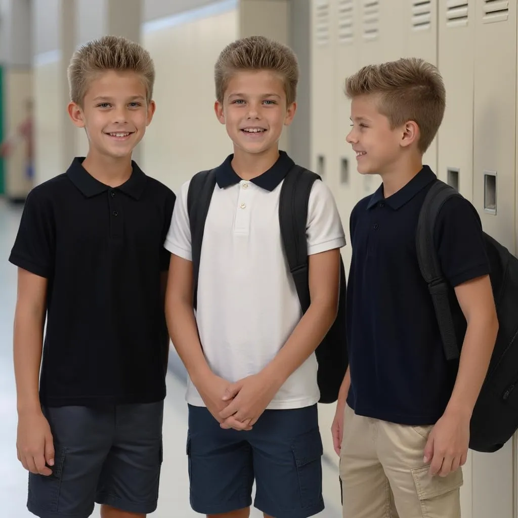INGEAR Boys Short Sleeve Polo Shirt for School Uniform & Casual Wear