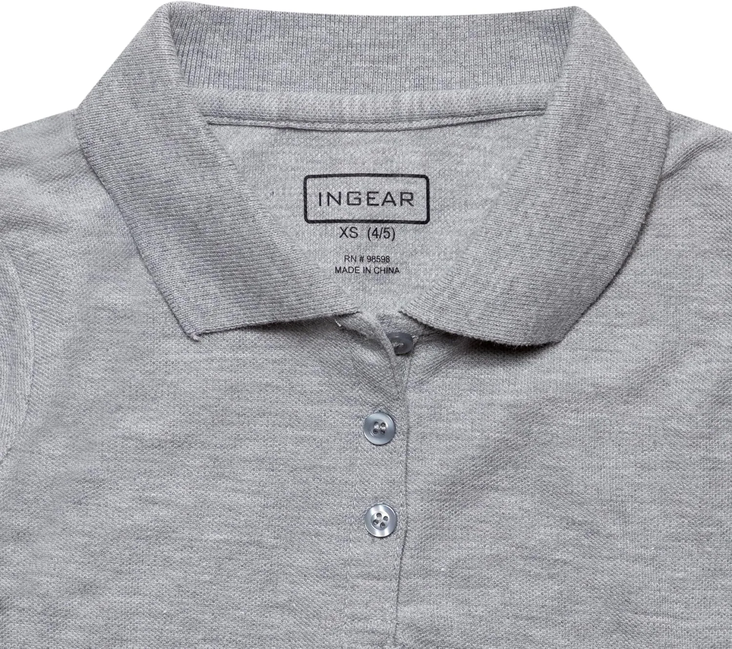 INGEAR Girls Long Sleeve Polo Shirt 2PK for School Uniform, Golf, Casual Wear