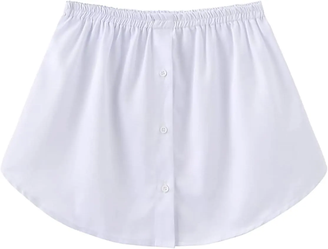 Lace Shirt Extender for Women Fake Top Lower Sweep Half Length Skirt Adjustable Extender for Layering