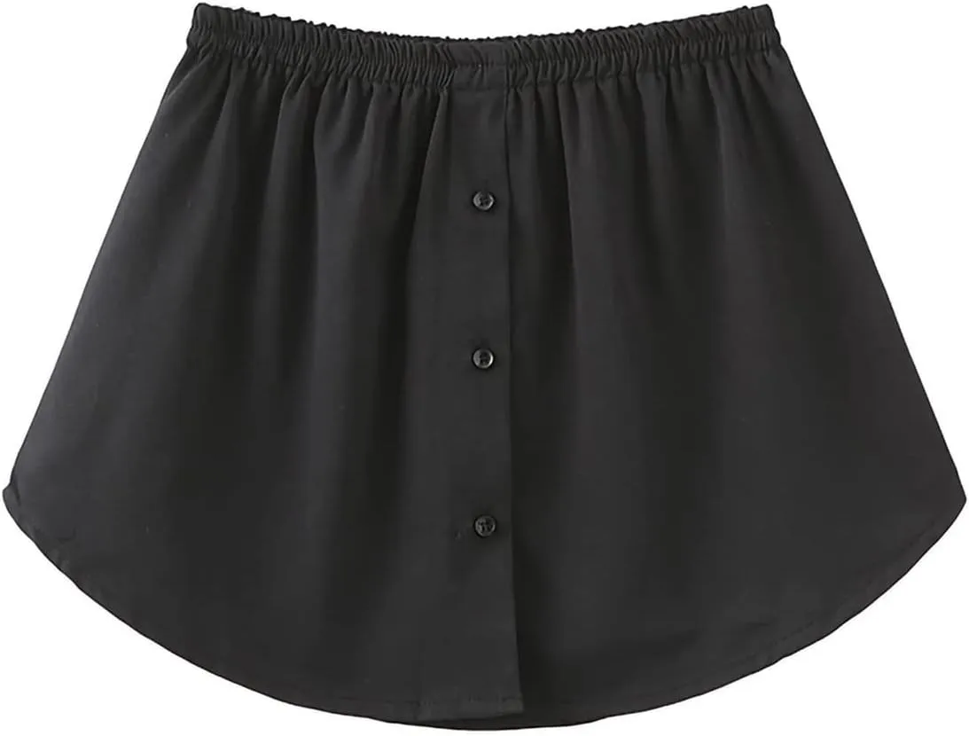 Lace Shirt Extender for Women Fake Top Lower Sweep Half Length Skirt Adjustable Extender for Layering