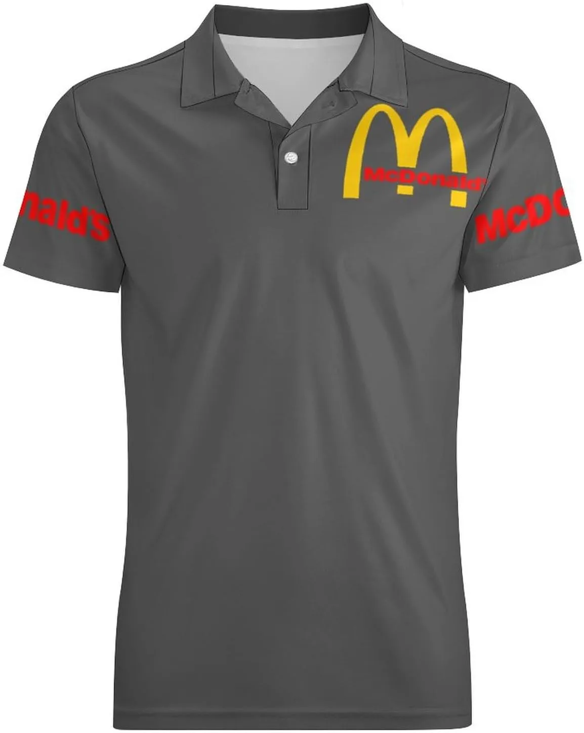 Men's Logo Polo T Shirt Short Sleeve T-Shirts for Men Teens Boys Round Neck Tshirt Merch Work Daily Clothes Uniform Tops