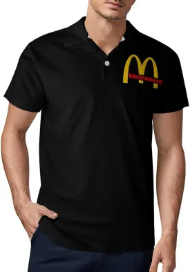 Men's Logo Polo T Shirt Short Sleeve T-Shirts for Men Teens Boys Round Neck Tshirt Merch Work Daily Clothes Uniform Tops