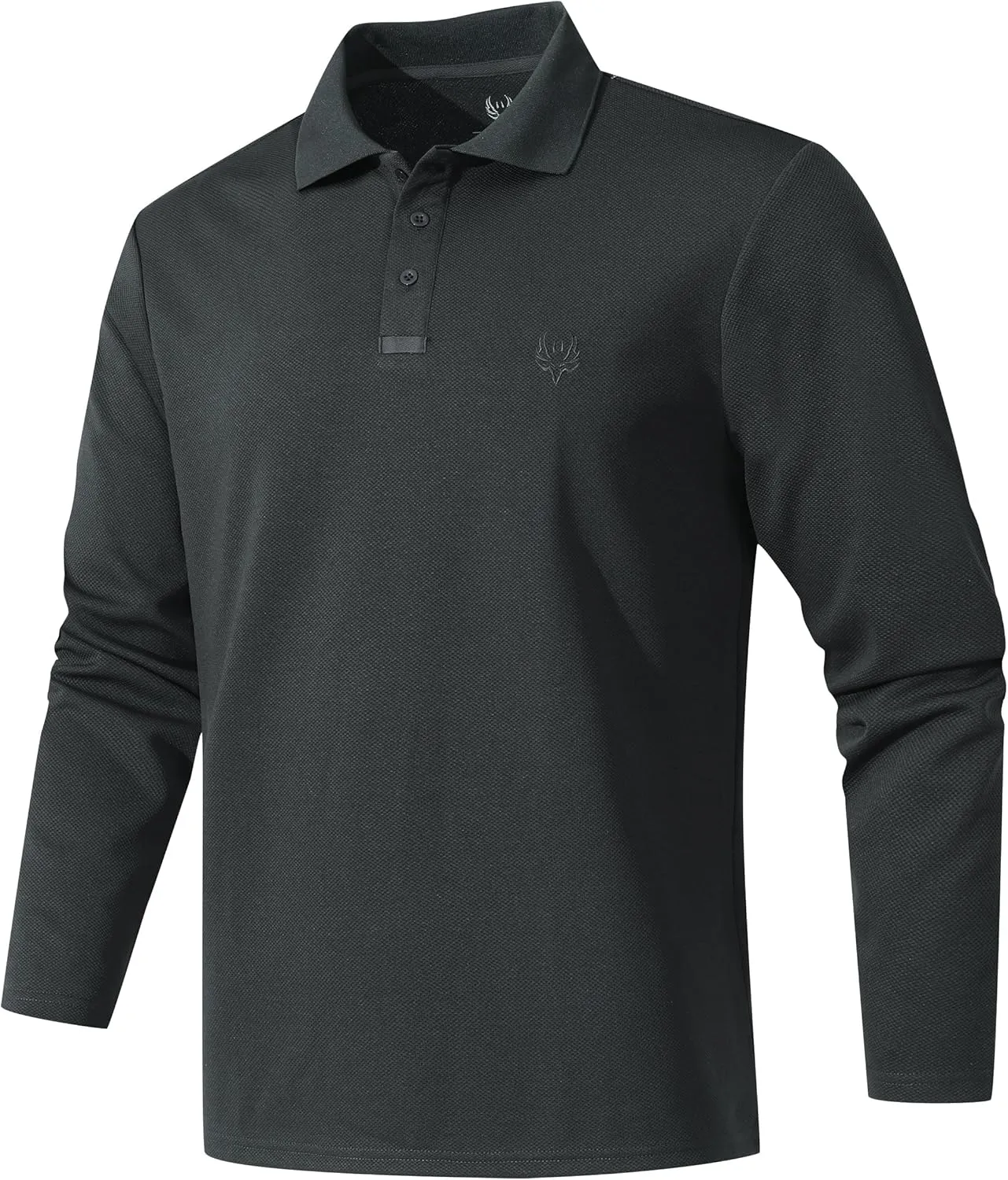 Men's Long Sleeve Polo Shirt Quick Dry Performance Tactical Shirts Daily Casual Stylish Collared Shirts for Men