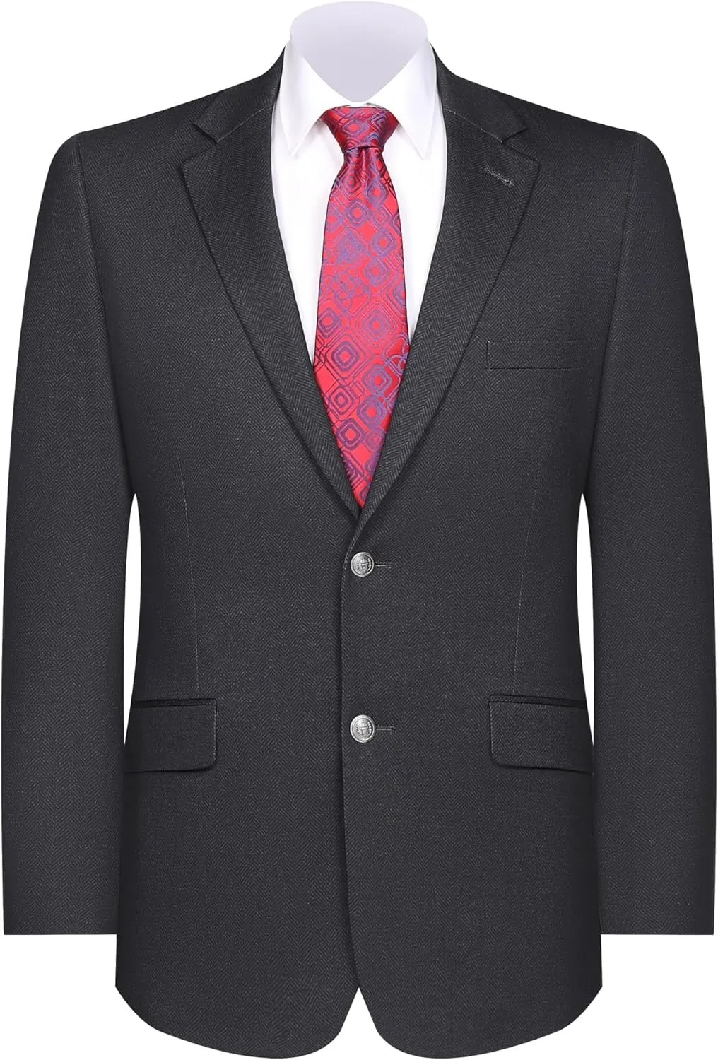 Men's Sport Coat Classic Fit Knit Blazer 2 Button Single Breasted Notch Lapel Casual Sports Jacket for Daily