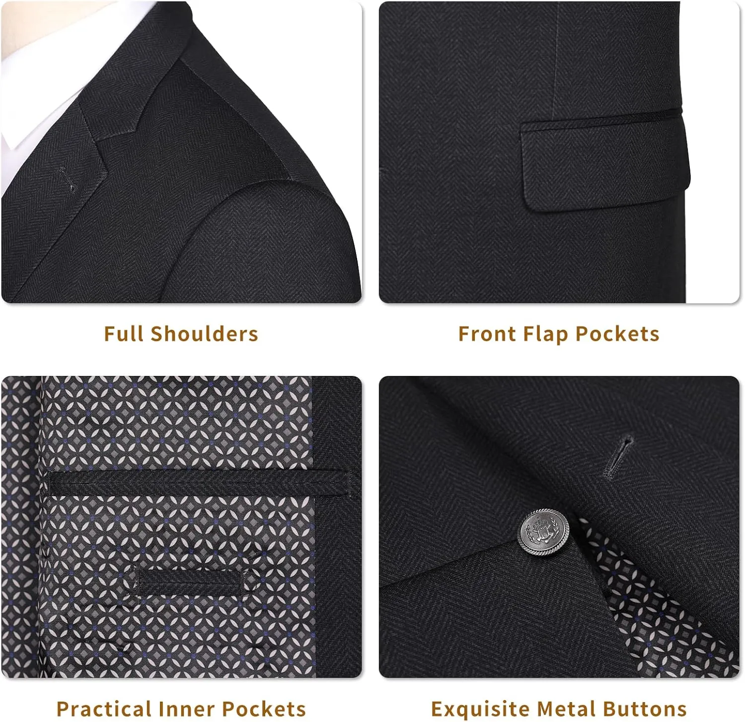 Men's Sport Coat Classic Fit Knit Blazer 2 Button Single Breasted Notch Lapel Casual Sports Jacket for Daily