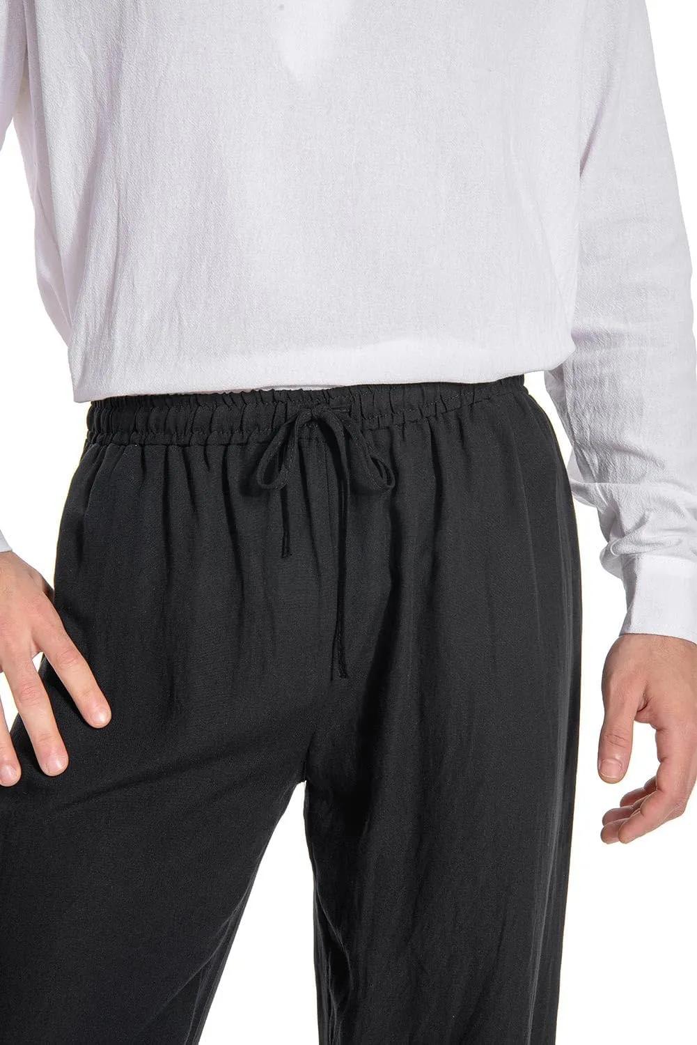 Mens Spring Summer Autumn Ankle Banded Pants Medieval Viking Navigator Trousers Renaissance Pants