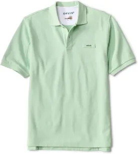 Orvis Signature Polo Regular Men's Shirt, Premium Peruvian Cotton Polo Shirt, Classic Fit, Short Sleeve, Casual Wear, Light Jade - Large