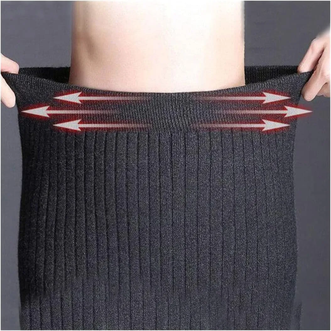 Women High Waist Knitted Skirts Solid Elastic Mermaid Knitting Ribbed Skirt Autumn Winter Warm Mid-Long Skirt
