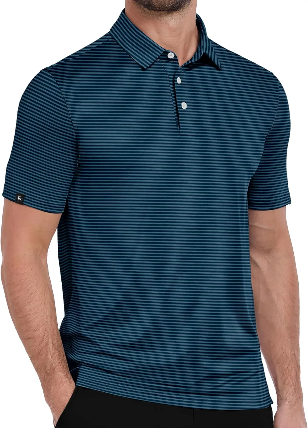 ZITY Mens Print Polo Shirts Short Sleeve Moisture Wicking Shirts for Men Golf Tennis Daily Casual Collared T-Shirt